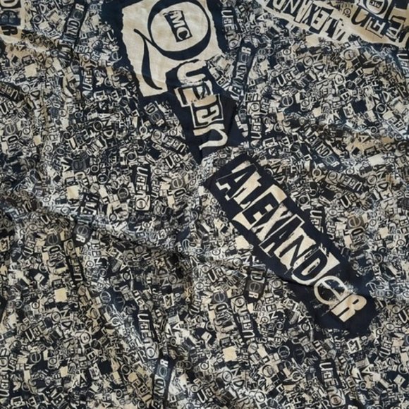 Alexander McQueen Grafitti Print Silk Scarf - Picture 1 of 4